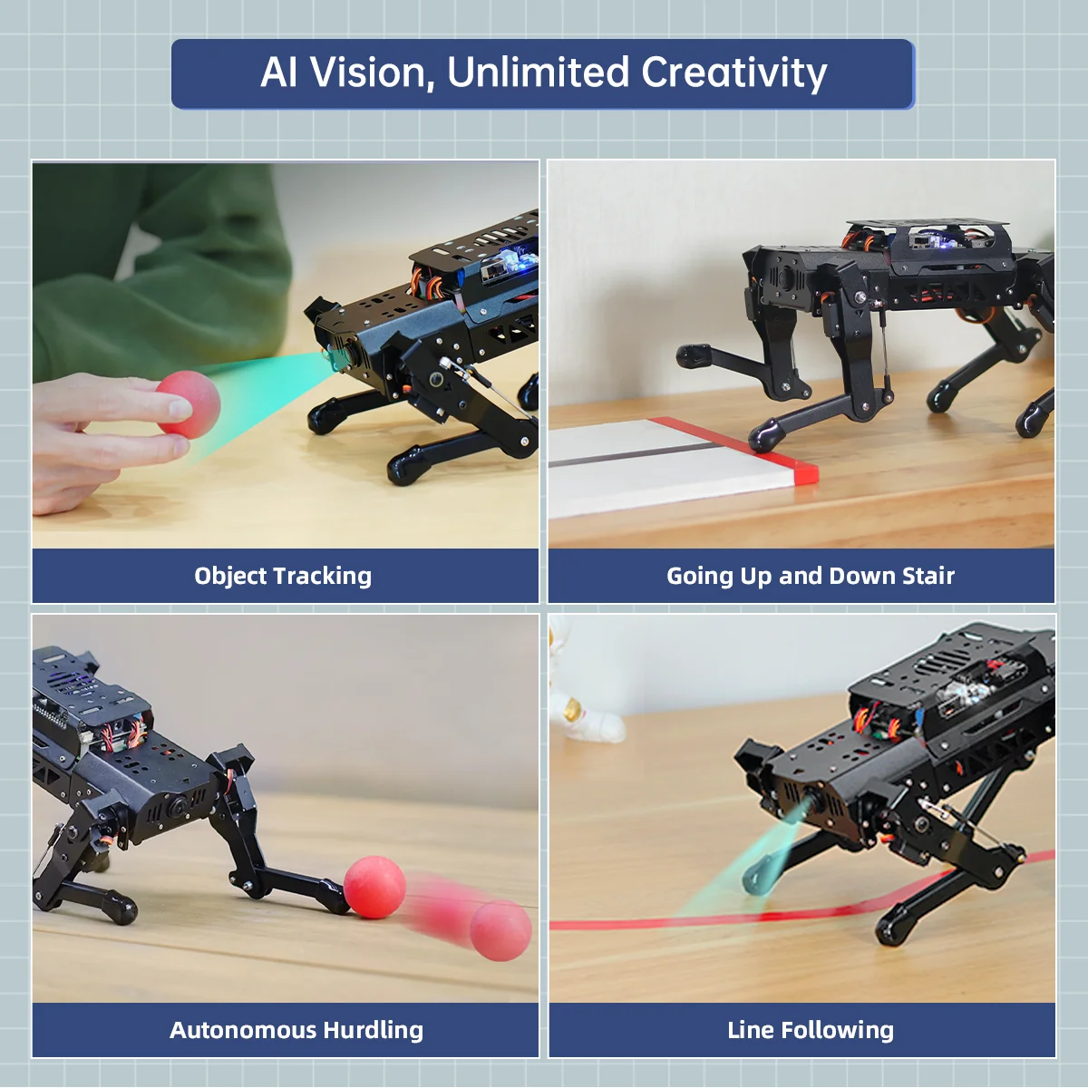 PuppyPi Hiwonder Quadruped Robot with AI Vision Powered by Raspberry Pi  in Bangladesh