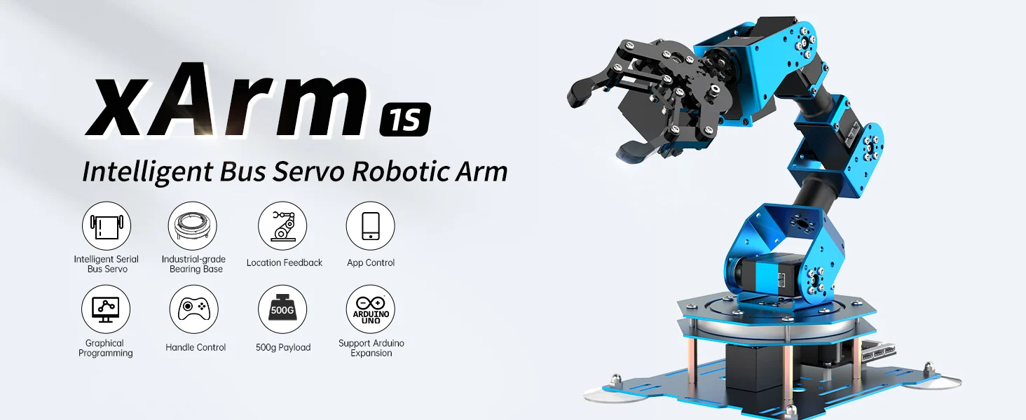 xArm 1S: Hiwonder Intelligent Bus Servo Robotic Arm for Programming in Bangladesh