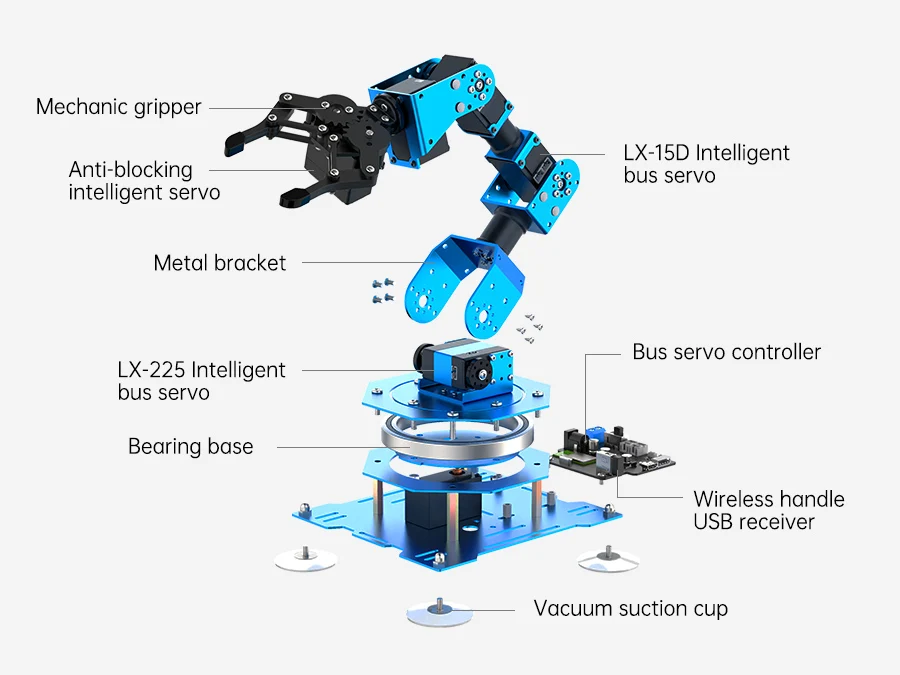 xArm 1S: Hiwonder Intelligent Bus Servo Robotic Arm for Programming in Bangladesh