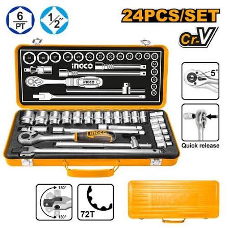 INGCO HKTS12242 Mechanics SOCKET 24PCS SET in Bangladesh