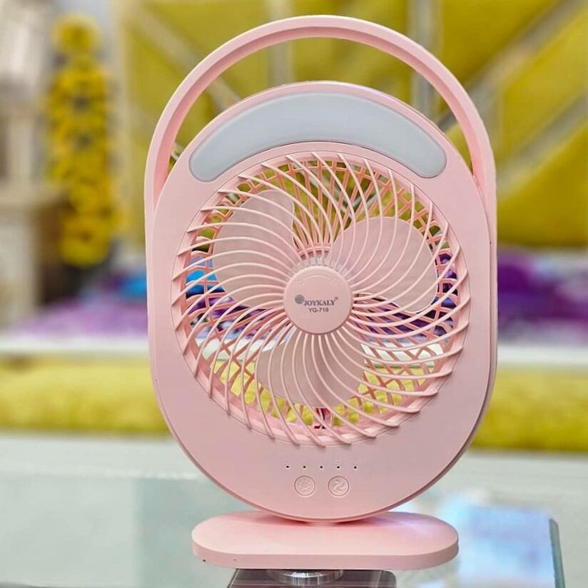 JOYKALY YG 719 Rechargeable Desk Fan With LED Lamp in Bangladesh