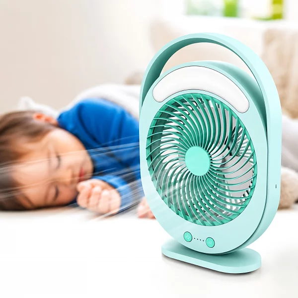 JOYKALY YG 719 Rechargeable Desk Fan With LED Lamp in Bangladesh