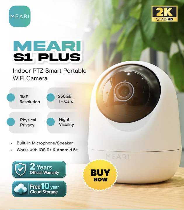 MEARI S1 Plus Indoor PTZ Smart Wifi IP Camera 3MegaPixel 2K in Bangladesh