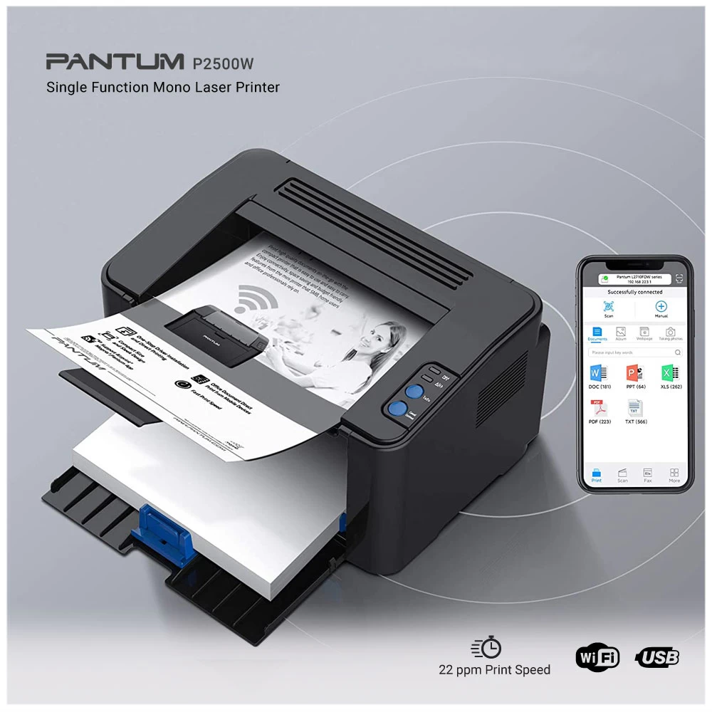 Pantum P2500W Mono Laser Printer Single Function