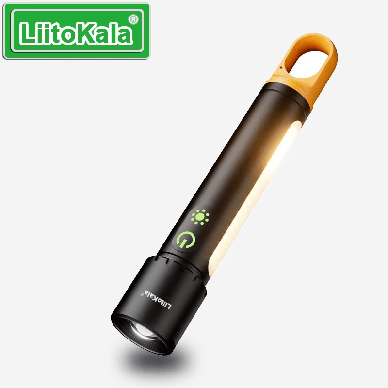 LiitoKala LF X725 Rechargeable Flashlight with Side Lights and Telescopic Zoom