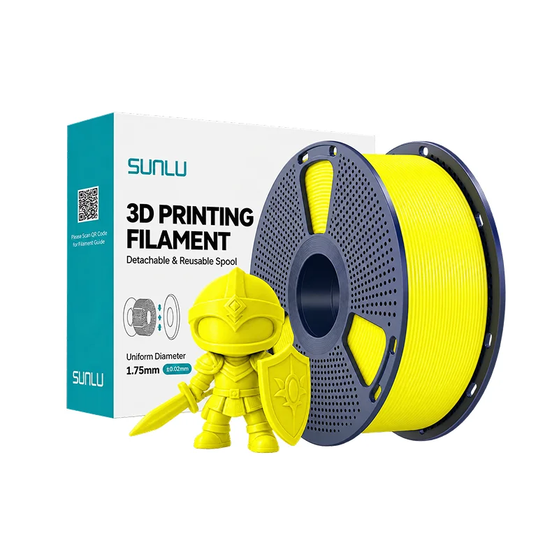 SUNLU PLA+ Yellow 3D Printer Filament 1.75mm 1kg