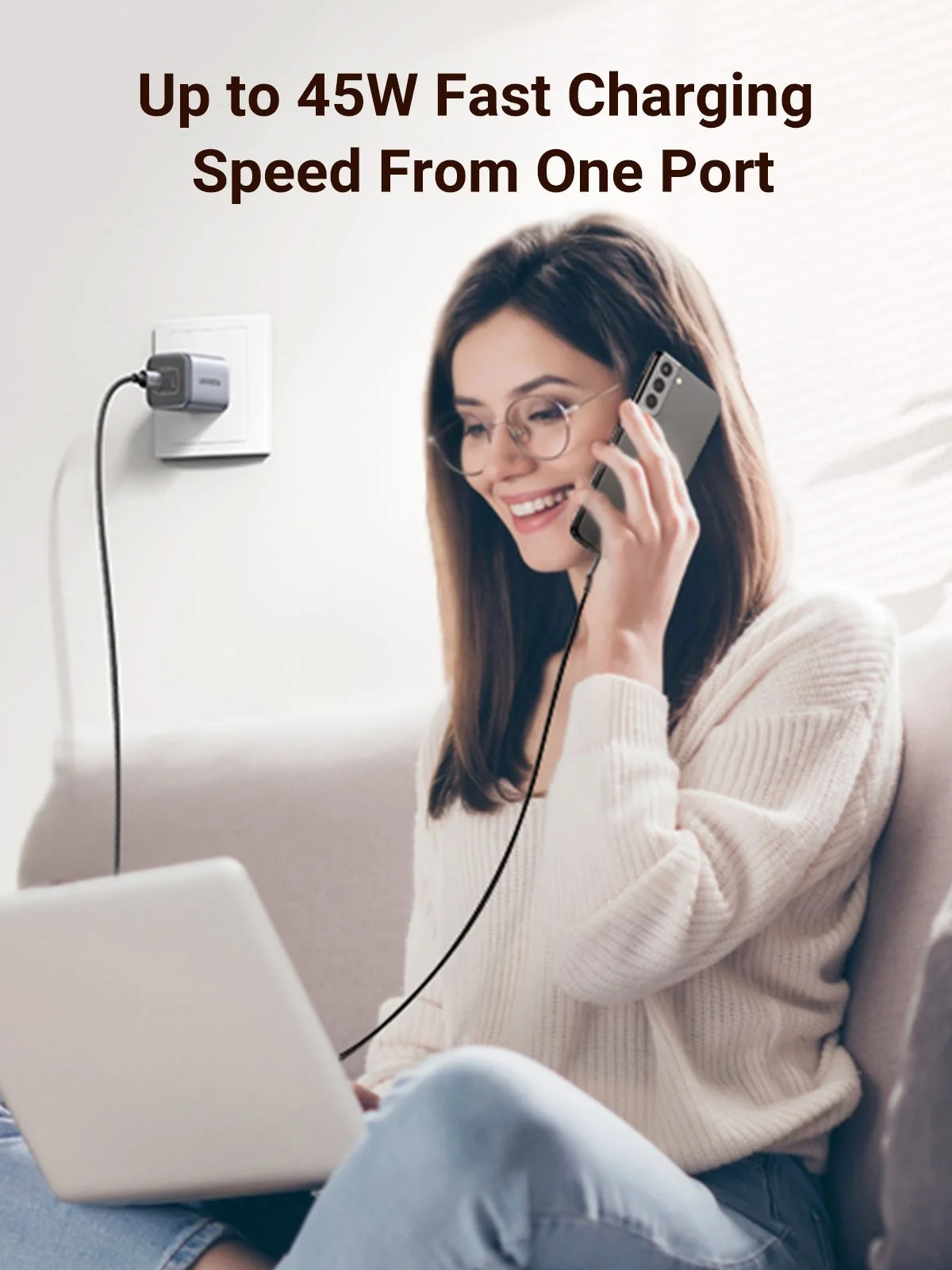 UGREEN Nexode 45W Dual USB-C GaN Fast Charger Adapter in Bangladesh