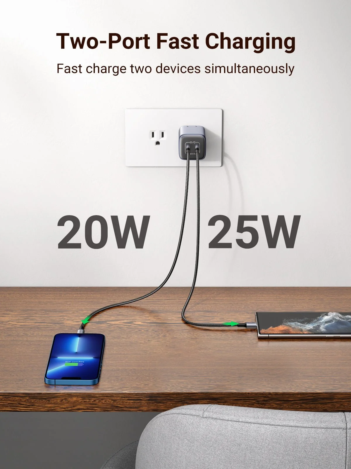 UGREEN Nexode 45W Dual USB-C GaN Fast Charger Adapter in Bangladesh