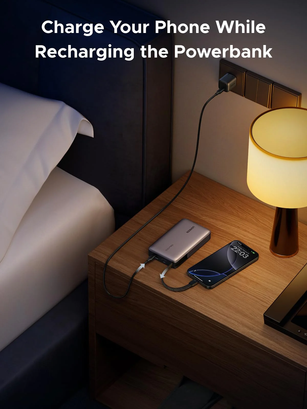 UGREEN Nexode PB551 20000mAh 145W Power Bank with Built-in USB-C Cable in Bangladesh