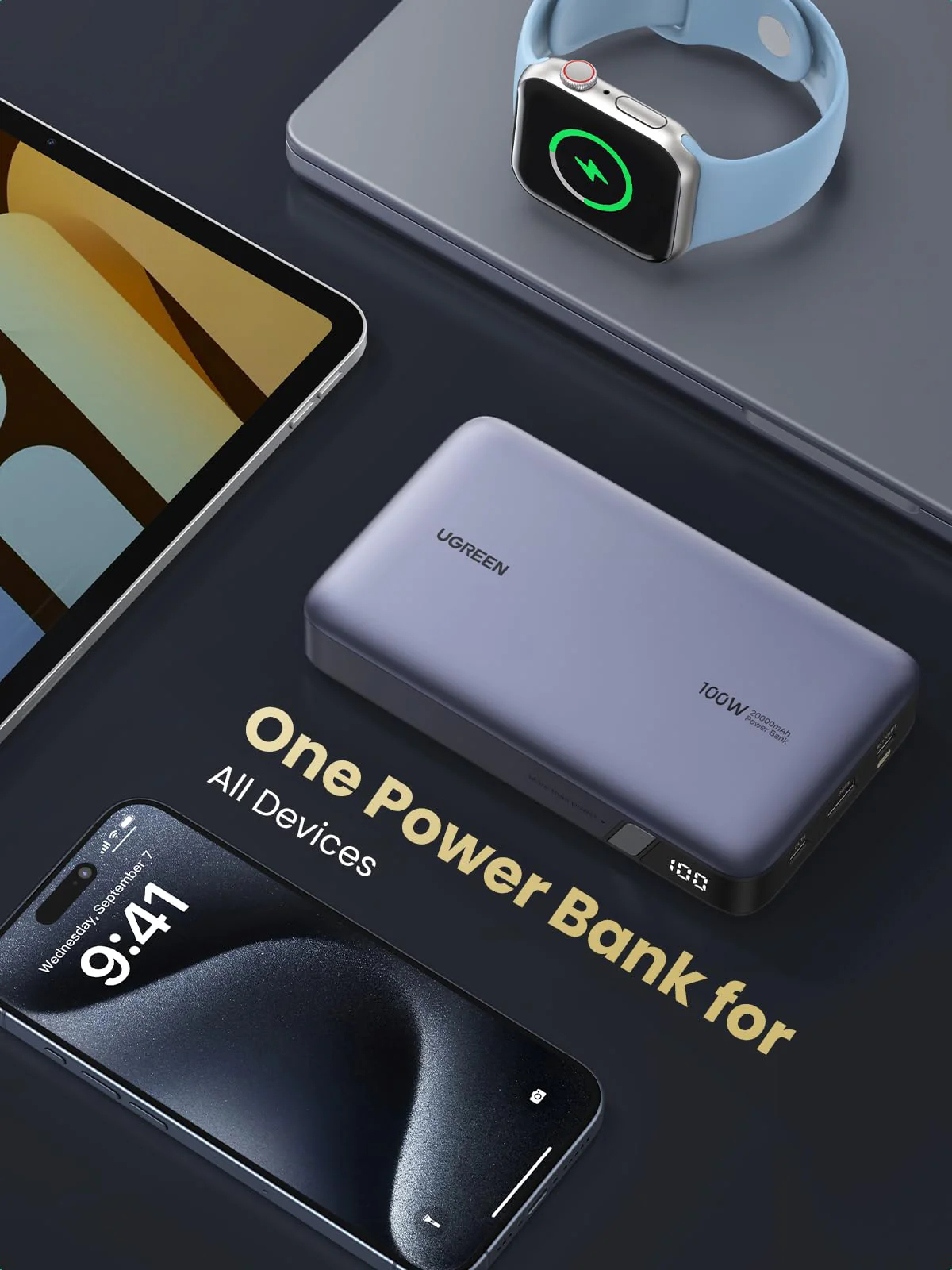 UGREEN PB720 20000mAh 100W Fast Charging Power Bank in Bangladesh