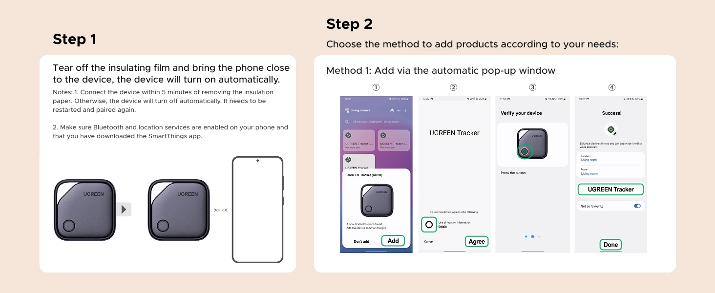 UGREEN CM829 Tracker Works With Samsung SmartThings Only in Bangladesh