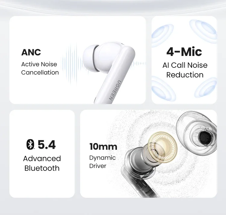 UGREEN WS206 HiTune T3 Pro ANC TWS Earbuds in Bangladesh