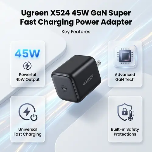 Ugreen X524 45W USB-C GaN Fast Charger Adapter in Bangladesh