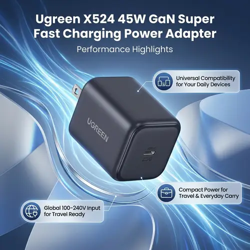 Ugreen X524 45W USB-C GaN Fast Charger Adapter in Bangladesh