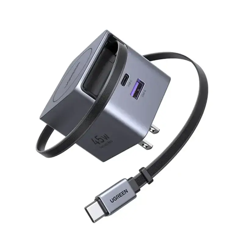 UGREEN X614 GaN Fast Charger 45W with Retractable Cable in Bangladesh