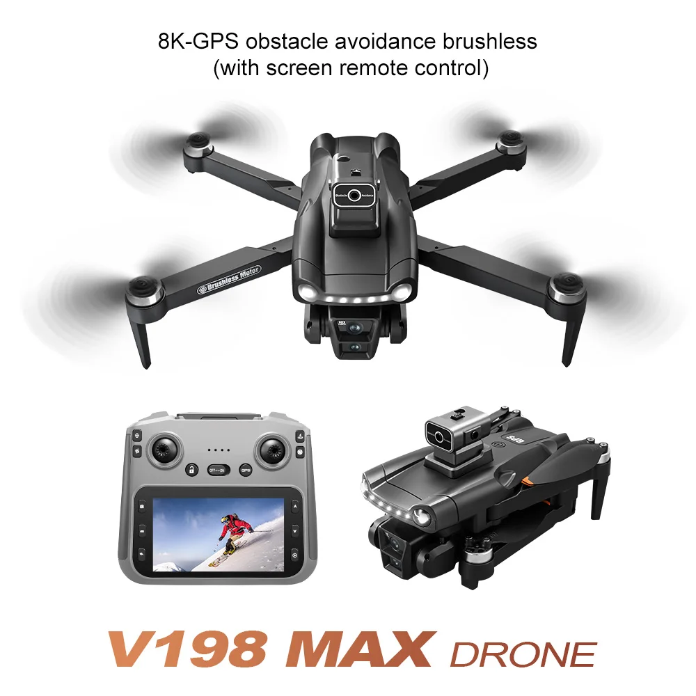 V198 MAX GPS Drone with 8K Camera and Big Display Remote in Bangladesh