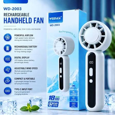 WEIDASI Handheld Rechargeable Turbo Fan WD 2003 in Bangladesh