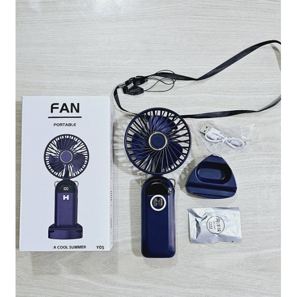 Portable Mini Rechargeable Handheld Fan Y05 With Display in Bangladesh
