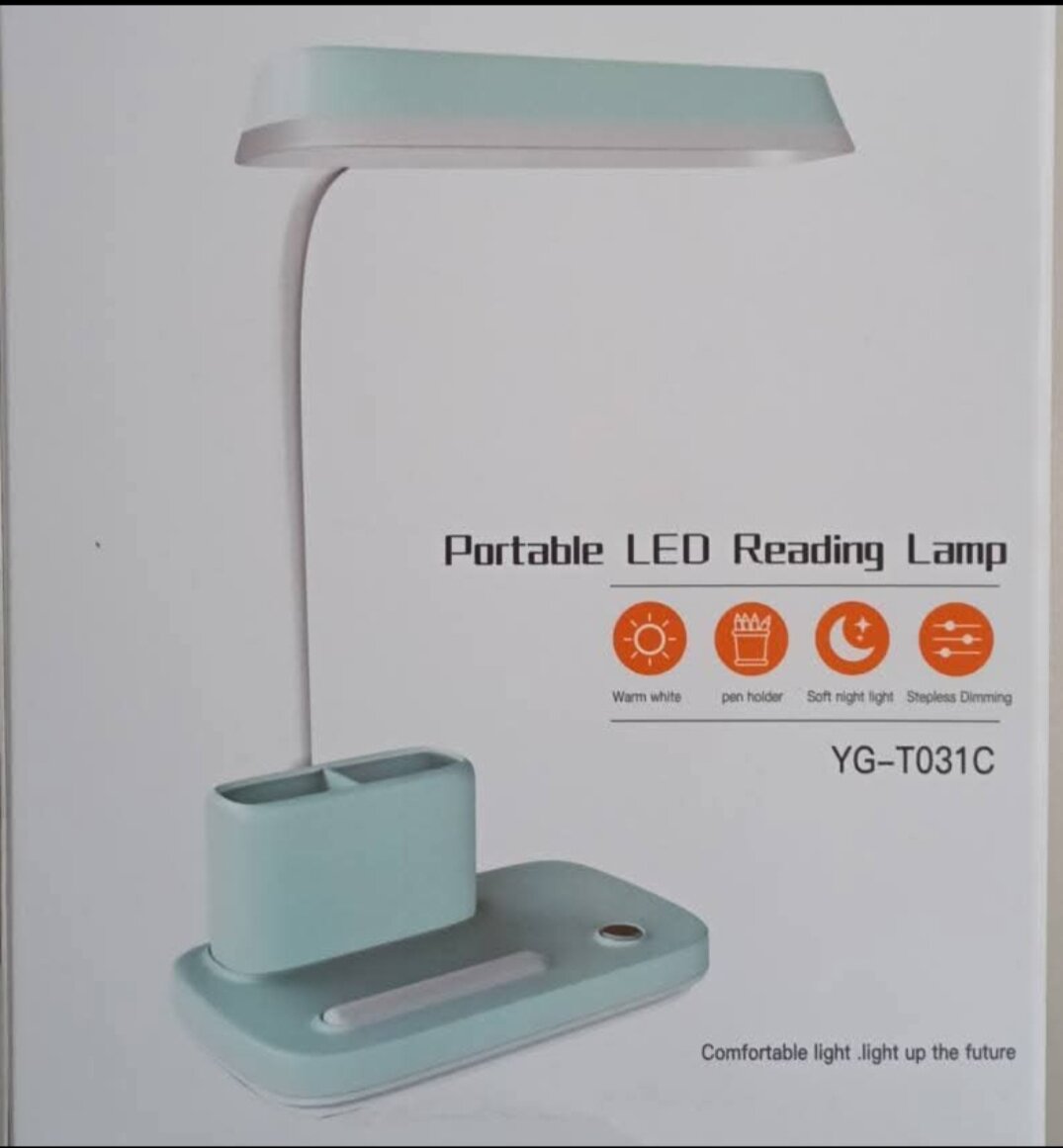 YAGE YG T031C Rechargeable Reading Desk Lamp With Pen Holder